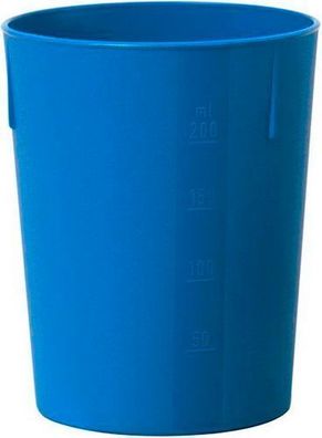 10x Waca PP-Trinkbecher FUN blau 250ml Pappbecher, Kaffeetasse