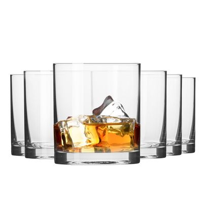 Krosno Gläser für Whisky Wasser Getränke Säfte | Set 6 | 220 ml | Spülmaschine