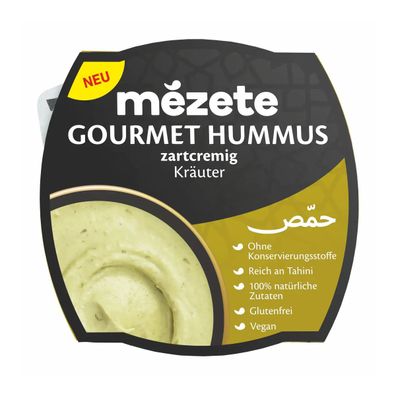 Mezete cremiger und orientalischer Hummus mit Kräutern 215g