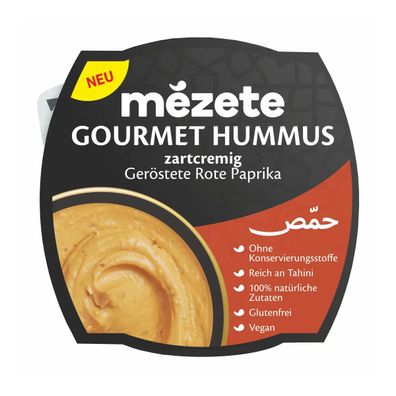 Mezete cremiger und orientalischer Hummus mit gerösteten Paprika 215g