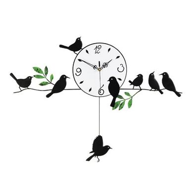 Wohnzimmer-Wanduhr, Vogel-Stille Uhr (M8003A-74)