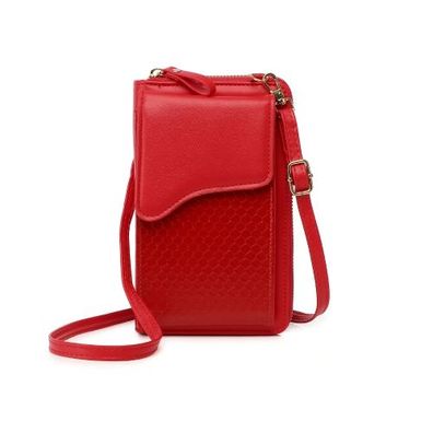 One Shoulder Messenger Kleine Tasche Damen Handy-Geldbörse (Rot)