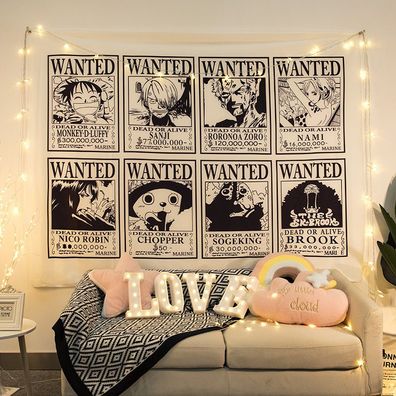 One Piece Wanted Wandteppich Kinder Ins Zoro Tapestry Wandbehänge Hintergrundtuch