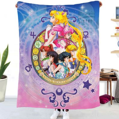 Sailor Moon Doppelseitiger Flannel Fleece Blanket Sailor Venus Nap Decke Sofa Quilt