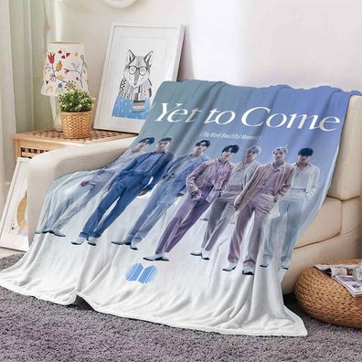 Kpop BTS Proof Flannel Fleece Blanket Jin SUGA Jung Kook Decke Sofa Quilt 130x150cm