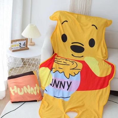Persönlichkeit Winnie Pooh Blanket Cute Bär Appease Decke Sofa Büro Quilt 98x157cm
