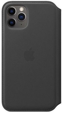 Apple iPhone 11 Pro Folio MX062ZM/ A, echt Leder Flip Hülle Cover - schwarz