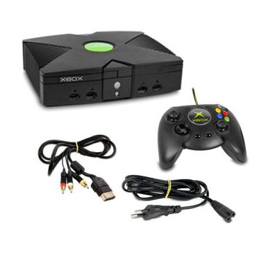 Microsoft Xbox - X-Box Konsole + original Controller + alle Kabel