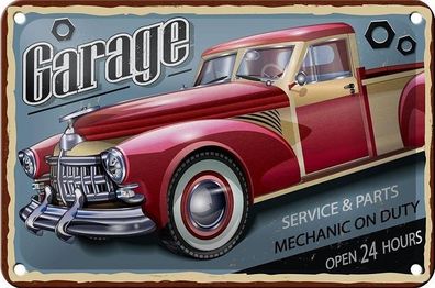 Blechschild 18 x 12 cm - Garage Service & Parts