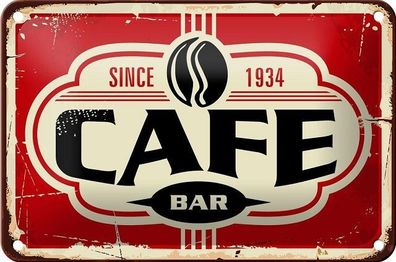 Blechschild 18 x 12 cm - Cafe Bar Since 1943
