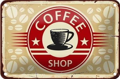 Blechschild 18 x 12 cm - Coffee Shop