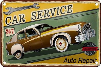 Blechschild 18 x 12 cm - Car Service Auto Repair