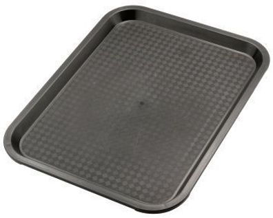 1x Tablett MODERN 45 x 35 cm schwarz Servier -, Abräumwagen