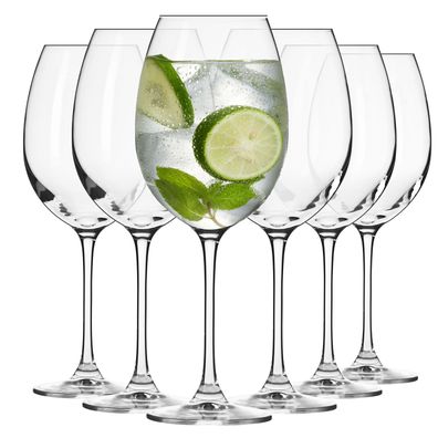 Krosno Gläser für Wasser Gin&Tonic Cocktail | Set 6 | 480 ml | Spülmaschine
