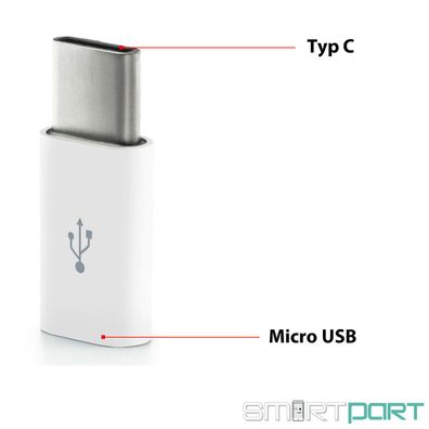 MICRO USB ZU TYP C LADE Adapter FÜR GALAXY S8|S9|S10|PLUS|S20|ULTRA|NOTE 10 + 20