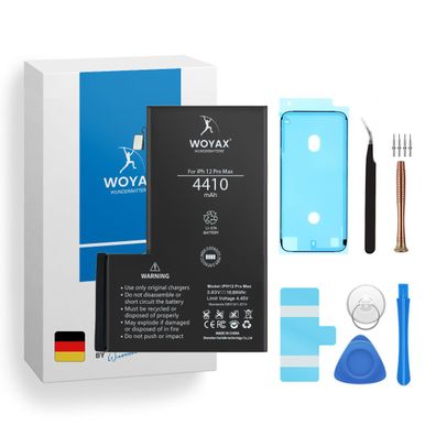 Woyax Wunderbatterie Akku für iPhone 12 Pro Max 4410 mAh Hohe Kapazität Ersatzakku