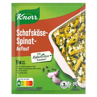 Knorr Fix Spinat-Schafskäse Auflauf 30g Beutel, 29er Pack (29x30g)