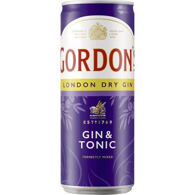 DPG Gordon's Gin & Tonic 10% vol. 0,25 L Dose, 12er Pack (12x0,25L)