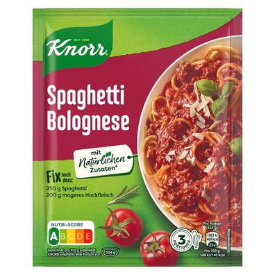 Knorr Fix Spaghetti Bolognese 40g Beutel, 28er Pack (28x40g)
