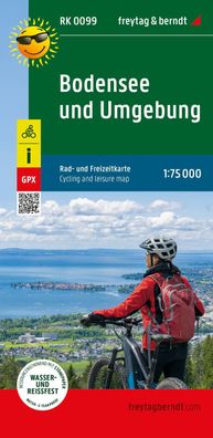 Bodensee und Umgebung, Rad- und Freizeitkarte 1:75.000, freytag &am