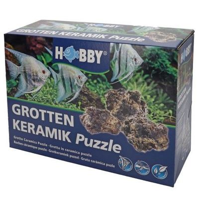 Hobby Grotten Keramik Puzzle ca. 1kg - Gestein für Süß- + Meerwasser Aquarium