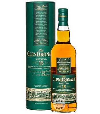 Glendronach 15 Jahre Revival Highland Single Malt Whisky (46 % Vol., 0,7 Liter) (46 %