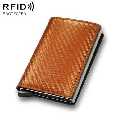 C1804H1 RFID-Carbonfaser-Herren-Multifunktions-Geldbörse (Orange Carbon Fiber)