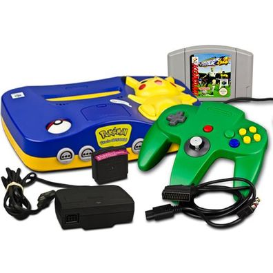 Nintendo 64 - N64 Pokemon Konsole + Controller + KABEL + JUMPER PAK + ISS 64