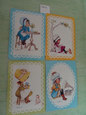 4 alte Postkarten AK Miss Petticoat Susy Card grako Roth greetings Forster Verlag