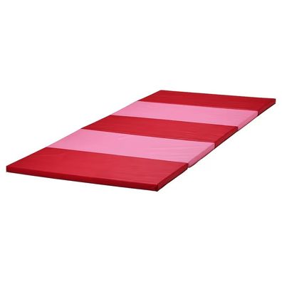 IKEA Plufsig Gymnastikmatte faltbar 78x185cm Turnmatte Bodenmatte Pink/ Rot Neu