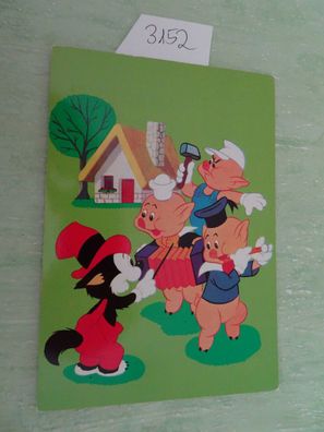 alte Postkarte AK die drei kleinen Schweinchen Disney nr 119/2