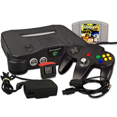 N64 Konsole + Controller + Expansions Pak + V-Rally 99 Edition