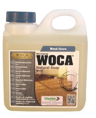 Woca Holzbodenseife Natural Soap 1 L farblos oder weiss Reinigung geölt