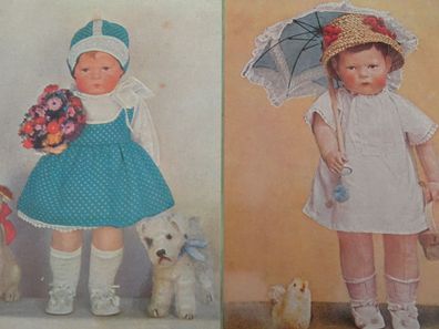 2 alte Postkarten AK Käthe Kruse Motive von 1929 Wolters van Bemmel