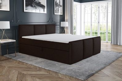 Boxspringbett RON mit 2 Bettkästen und Topper, Schlafkomfort