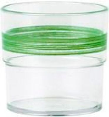 5x Waca Bistro Trinkglas 230ml grün Pappbecher, Kaffeetasse