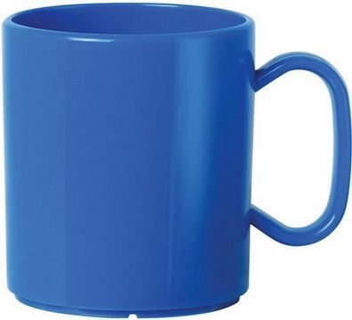 5x Waca Henkelbecher FUN 325ml blau Pappbecher, Kaffeetasse