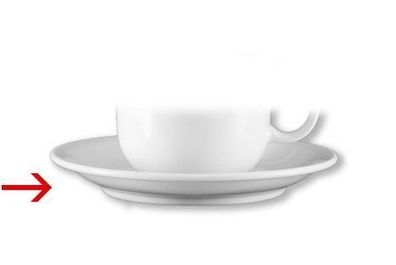6x Kaffee- und Bechertasse Untere 14,5 cm Kaffeeservice, Kaffeebecher