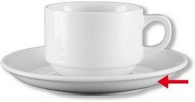 6x Kaffee- und Suppenuntertasse 15 cm Kaffeeservice, Kaffeebecher