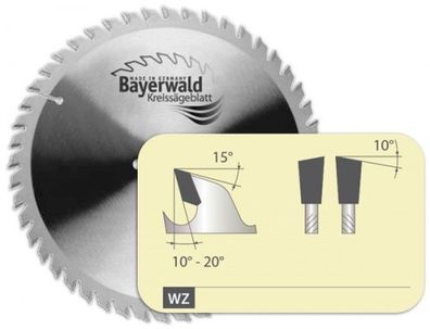 Bayerwald - HM Handkreissägeblatt für Holz - Ø 225 mm x 2,5 mm x 30 mm | Wechsel
