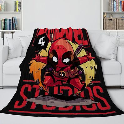 3D Marvel Deadpool Warm Blanket Venom Luke Cage Captain Hulk Decke Kinder Sofa Quilt