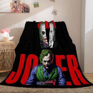 3D Druck Furcht The Joker Blanket Doppelschicht Decke Mr J Batman Sofa Quilt 100x130