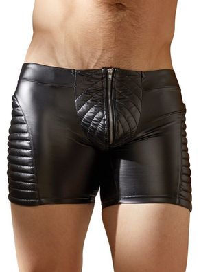 Herren Pants Schwarz Shorts Biker Style mit Reißverschluss S, M, L, XL, XXL