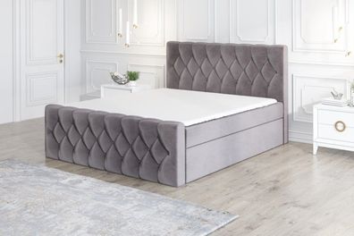 Boxspringbett ARI mit 2 Bettkästen und Topper, Schlafkomfort