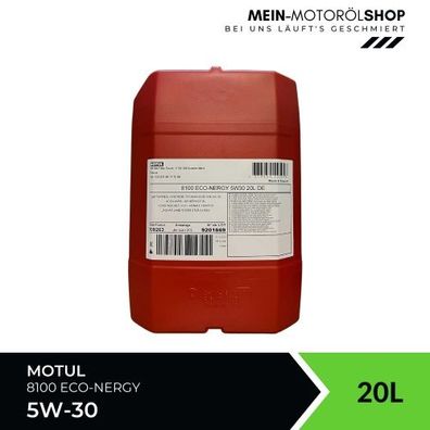 Motul 8100 Eco-nergy 5W-30 20 Liter