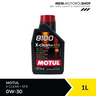 Motul 8100 X-Clean + EFE 0W-30 1 Liter