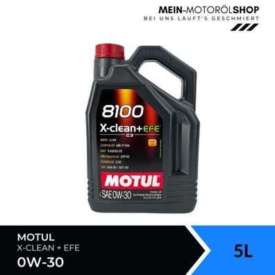 Motul 8100 X-Clean + EFE 0W-30 5 Liter