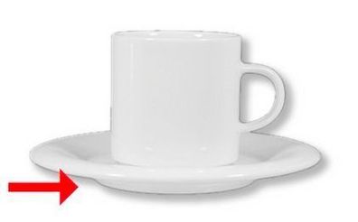 6x Kombi-Kaffeeuntertasse 16,4 cm Kaffeeservice, Kaffeebecher