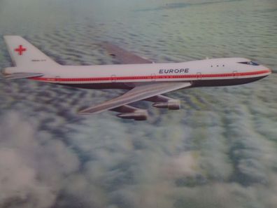 alte Postkarten AK 3D Boing 747 Europe Jumbo Jet PK-308 Toppan