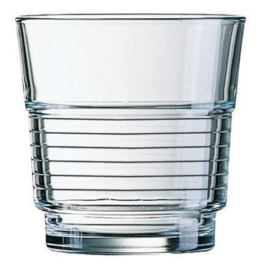 6x Saft-/ Whiskybecher Spirale Inhalt 0,25 l Glas, kleines Glas